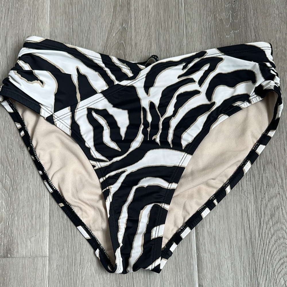 White House Black Market Zebra Print Bikini Bottom
